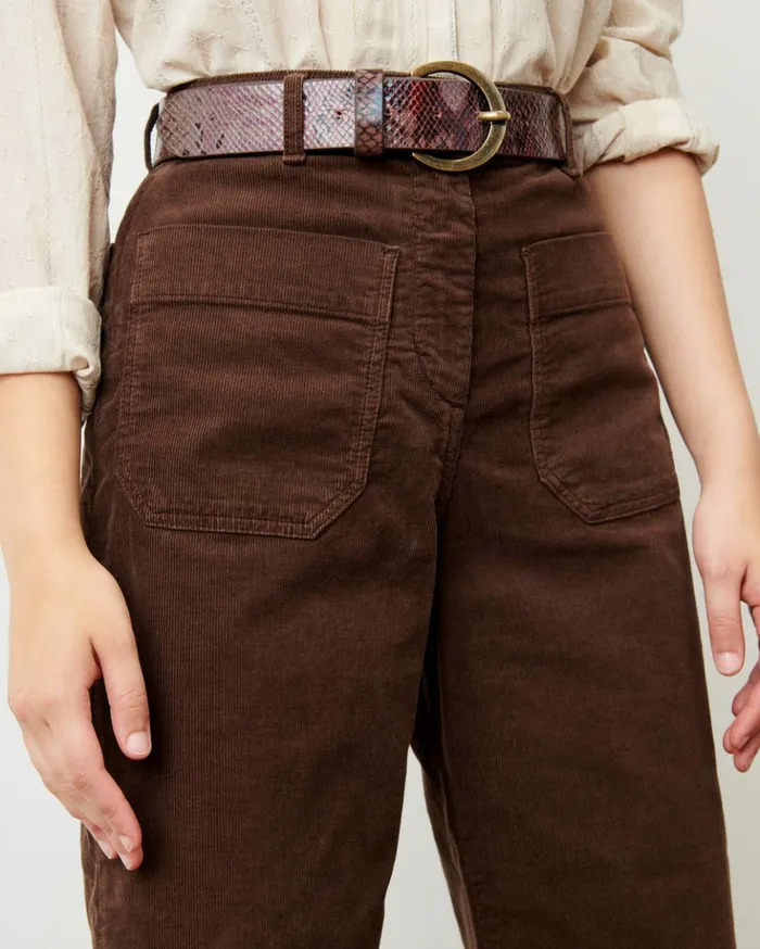 Sessn Womens Trousers Hudson street Chocolate