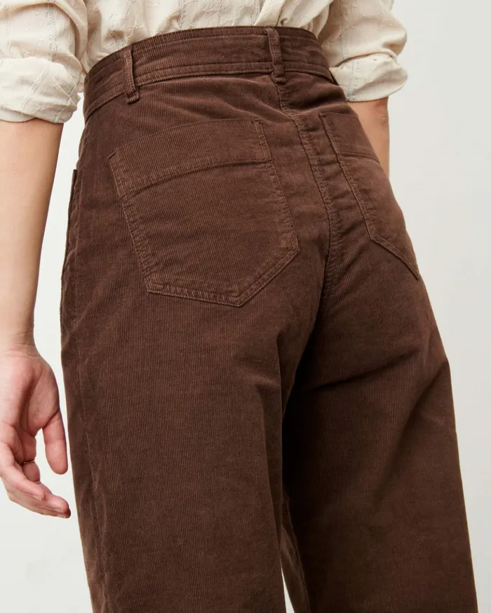 Sessn Womens Trousers Hudson street Chocolate