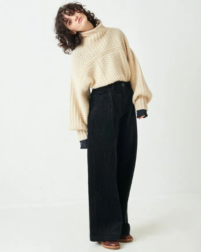 Sessn Womens Trousers Insta hello Black