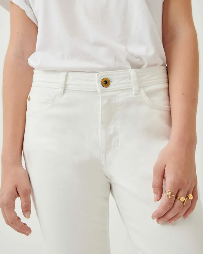 Sessn Womens Trousers Santi dad o White