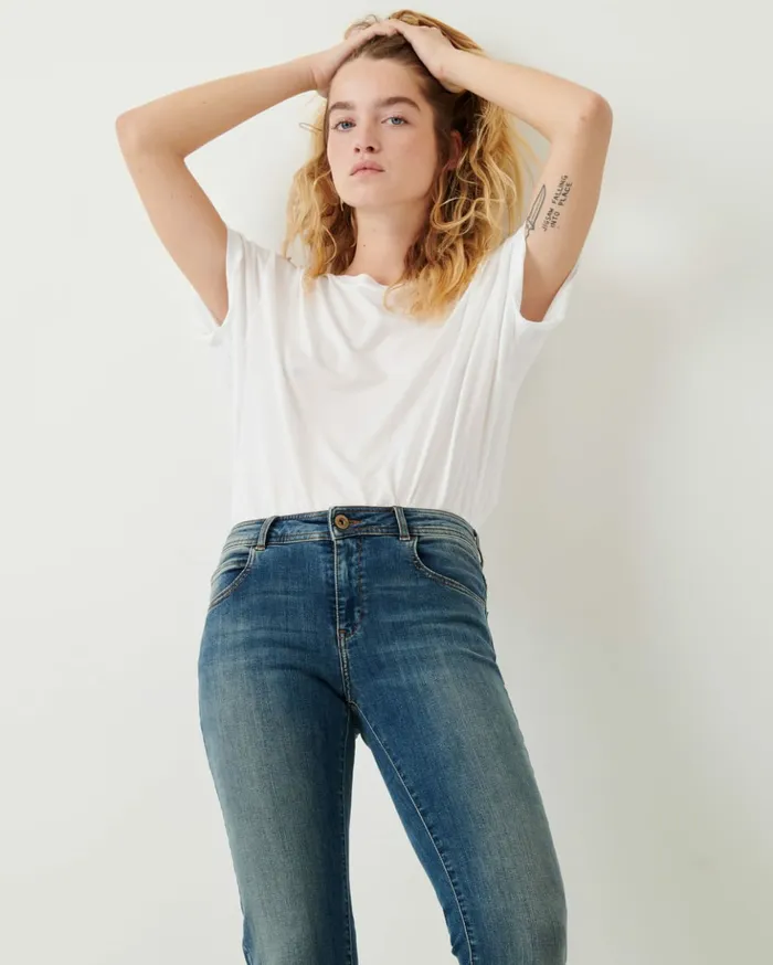 Sessn Womens Trousers Stoneford Authentic Blue