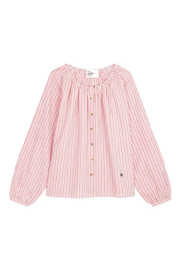 Shirts and Blouses Women Leon and Harper Coalie Stripe Shirt Red