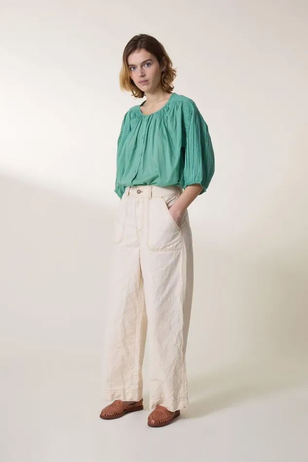 Shirts and Blouses Women Leon and Harper Corso Plain Blouse Celadon