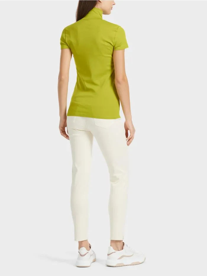 Shirts and Tops Damen Marc Cain Hochgeschlossenes TShirt Bright Olive Green