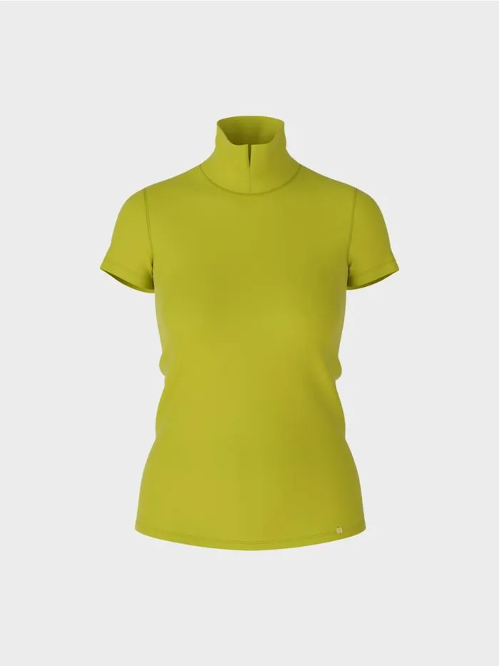 Shirts and Tops Damen Marc Cain Hochgeschlossenes TShirt Bright Olive Green