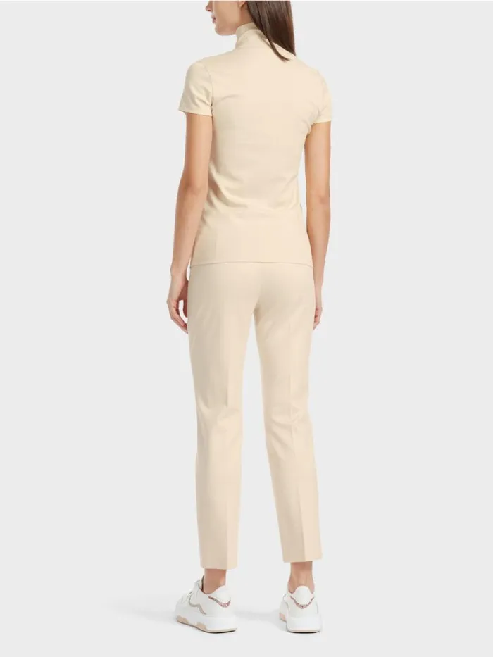 Shirts and Tops Damen Marc Cain Hochgeschlossenes TShirt Dark Cream