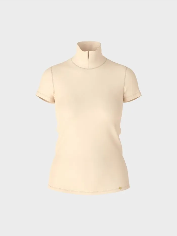 Shirts and Tops Damen Marc Cain Hochgeschlossenes TShirt Dark Cream