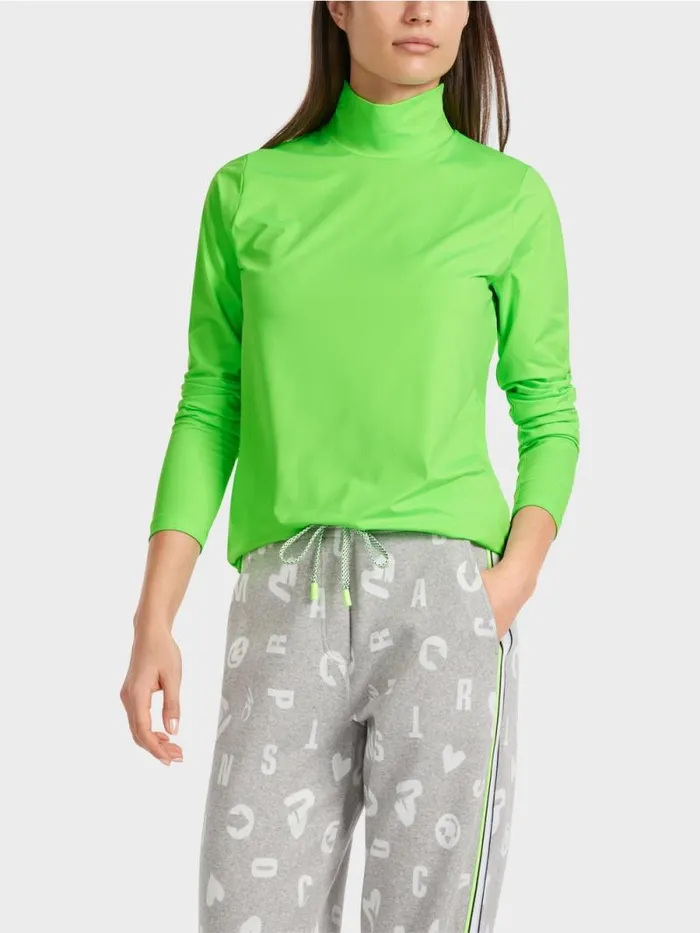 Shirts and Tops Damen Marc Cain Krpernahes LangarmShirt Bright Shocking Green