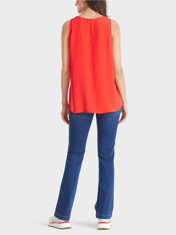 Shirts and Tops Damen Marc Cain Leichtes rmelloses Top Campari