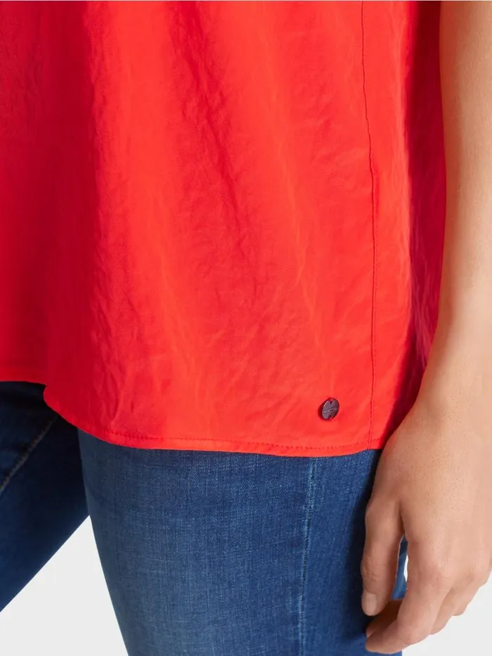 Shirts and Tops Damen Marc Cain Leichtes rmelloses Top Campari