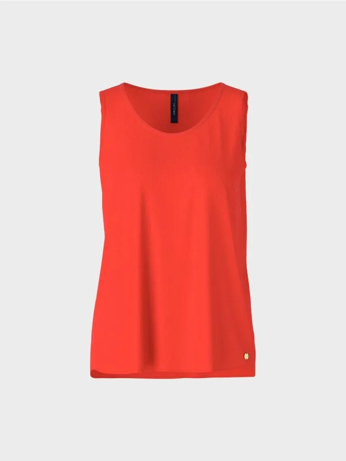 Shirts and Tops Damen Marc Cain Leichtes rmelloses Top Campari