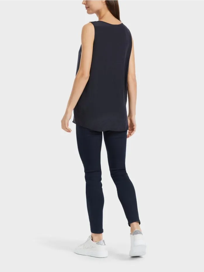 Shirts and Tops Damen Marc Cain Leichtes rmelloses Top Midnight Blue
