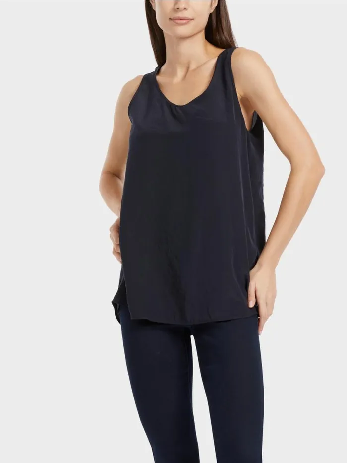 Shirts and Tops Damen Marc Cain Leichtes rmelloses Top Midnight Blue