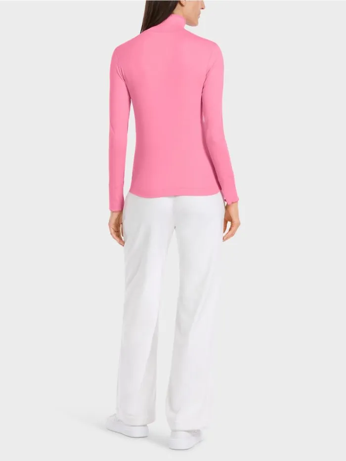 Shirts and Tops Damen Marc Cain Longsleeve Mit Stehkragen Bright Orchid