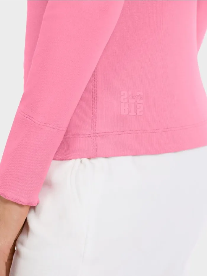 Shirts and Tops Damen Marc Cain Longsleeve Mit Stehkragen Bright Orchid