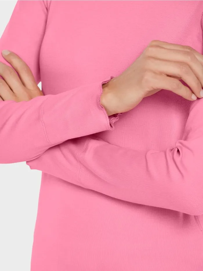 Shirts and Tops Damen Marc Cain Longsleeve Mit Stehkragen Bright Orchid