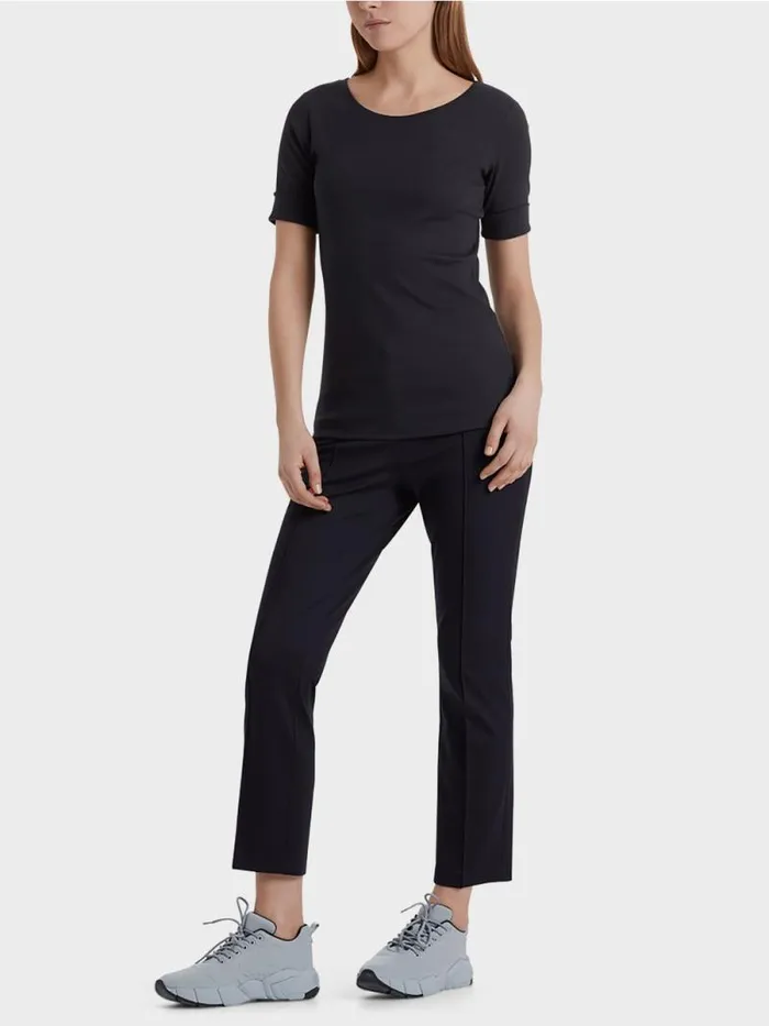 Shirts and Tops Damen Marc Cain RundhalsShirt Mit Halben rmeln Midnight Blue