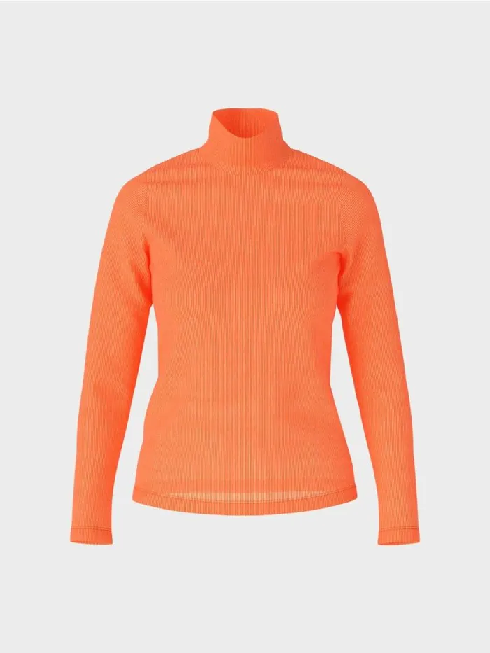 Shirts and Tops Damen Marc Cain TShirt Im RippenDesign Bright Coral