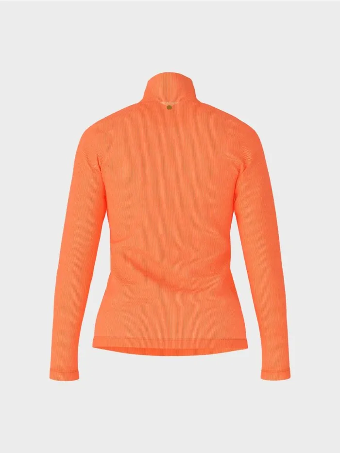 Shirts and Tops Damen Marc Cain TShirt Im RippenDesign Bright Coral