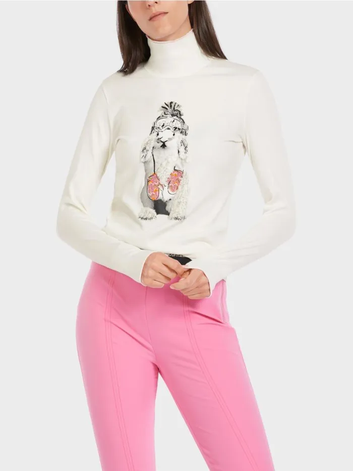 Shirts and Tops Damen Marc Cain TShirt Mit Applikation Offwhite