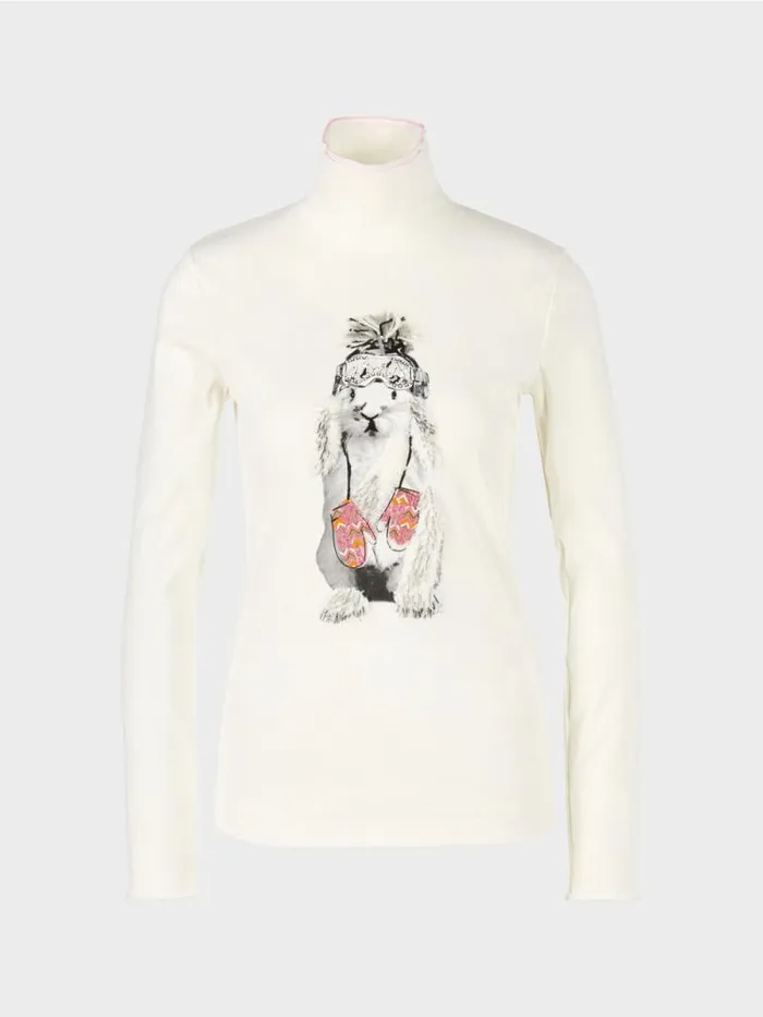 Shirts and Tops Damen Marc Cain TShirt Mit Applikation Offwhite