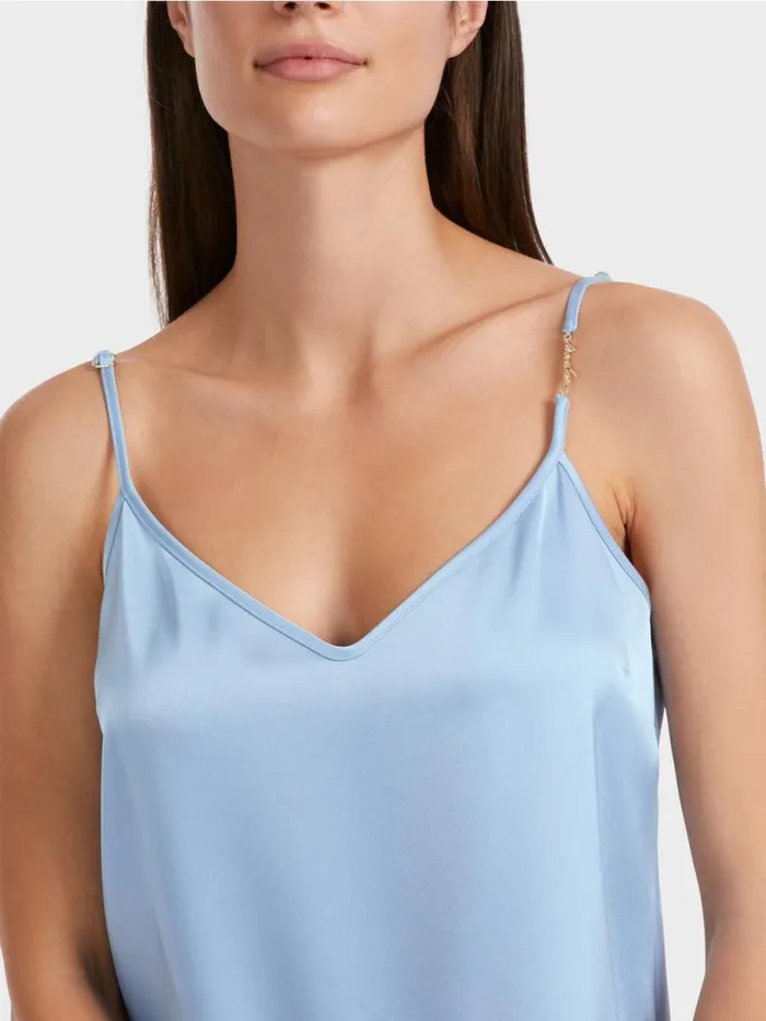 Shirts and Tops Damen Marc Cain Top Mit Schmaler Kette Dark Summer Sky