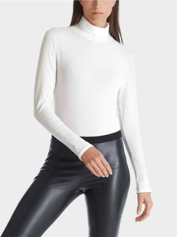 Shirts and Tops Damen Marc Cain Zarter Rollkragenpullover White
