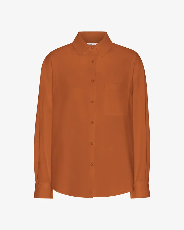 Shirts Colorfulstandard Women Organic Oversized Shirt 8211 Ginger Brown