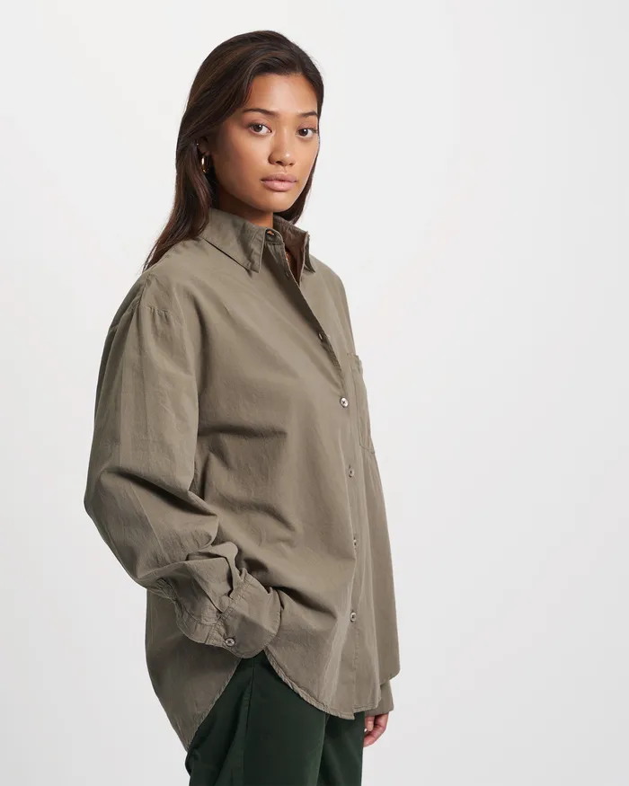 Shirts Colorfulstandard Women Organic Oversized Shirt 8211 Ginger Brown