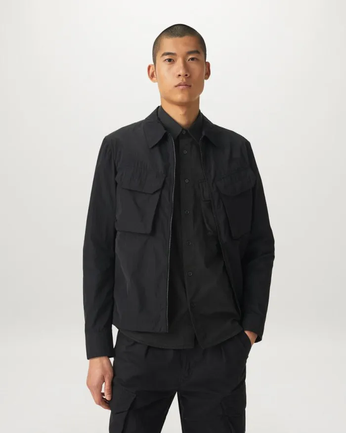 Shirts Men Belstaff Scale Shirt Black Shirts Men Belstaff Scale Shirt Black