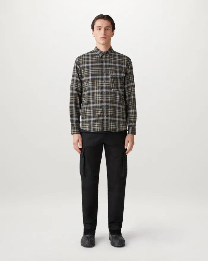 Shirts Men Belstaff Scale Shirt Charcoal Oil Blue