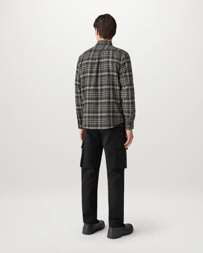 Shirts Men Belstaff Scale Shirt Charcoal Oil Blue