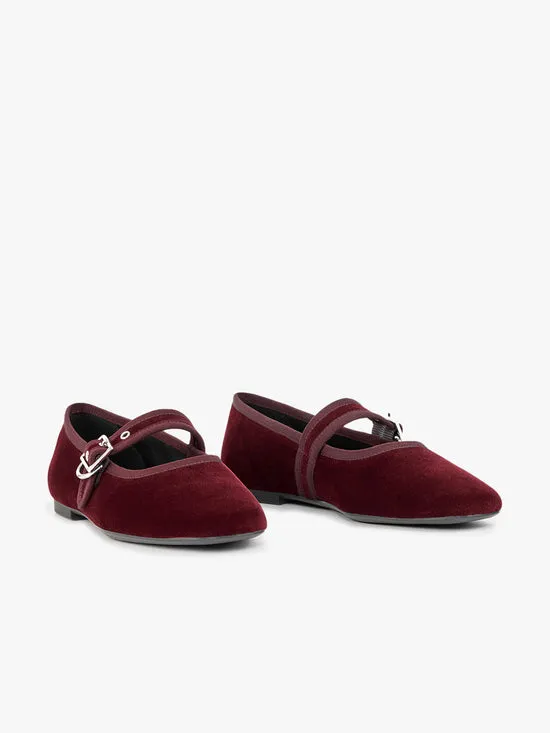 Shoes Jolin Velvet Ballet Flat Cherry Lisa Says Gah Women