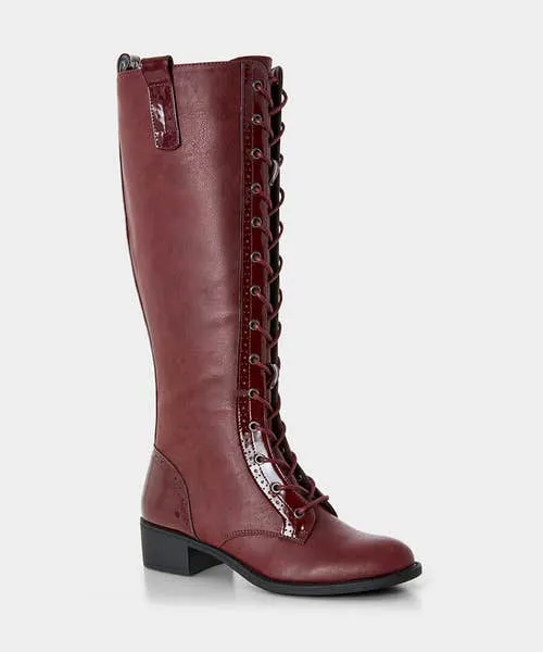Shoes Sandals and Boots Apparel Sharp and Smart Lace Up Boots Burgundy Joebrowns