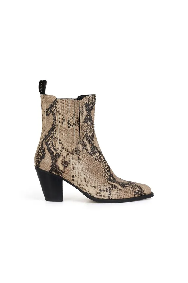 Shoes Women Leon and Harper Sylvie Python Boots Yellow
