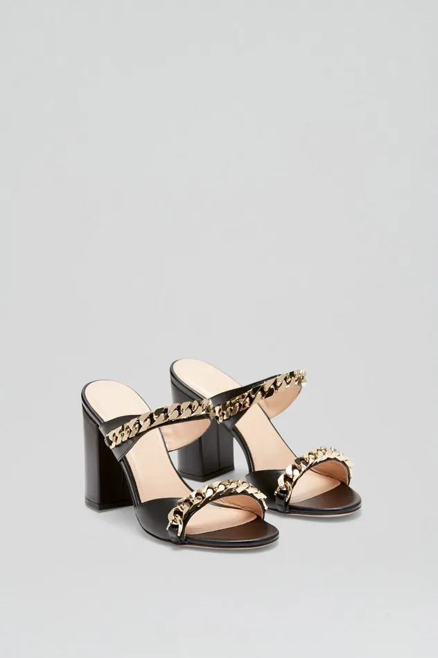 Shoes Women SANDAL WITH CHAINS DETAIL 95 BLACK Scanlan Theodore