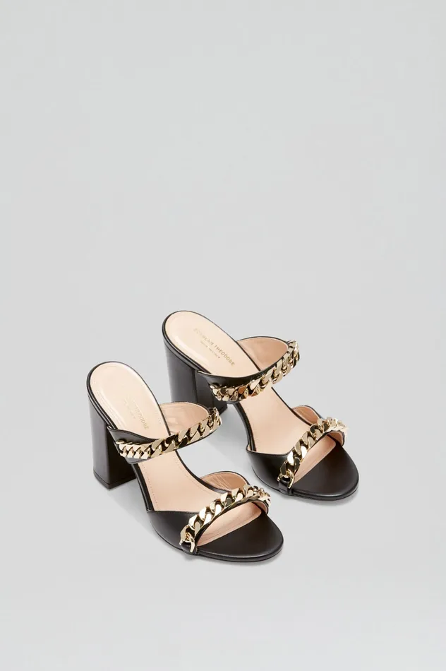 Shoes Women SANDAL WITH CHAINS DETAIL 95 BLACK Scanlan Theodore Shoes Women SANDAL WITH CHAINS DETAIL 95 BLACK Scanlan Theodore