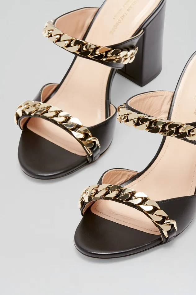 Shoes Women SANDAL WITH CHAINS DETAIL 95 BLACK Scanlan Theodore Shoes Women SANDAL WITH CHAINS DETAIL 95 BLACK Scanlan Theodore