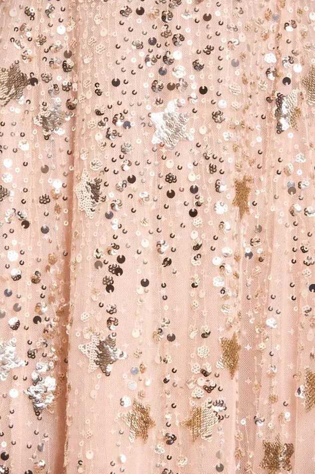 Shooting Stars Cape Ankle Gown Beige Women Needle and Thread Dresses