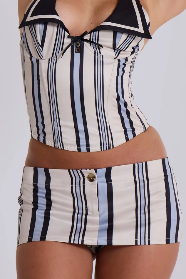 Shop Nauti Girlfriend Stripe Corset Tops Jaded London Women