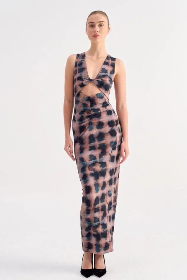 Shop SUBOO Dresses Shibori Sleeveless Reversible Twist Front Maxi