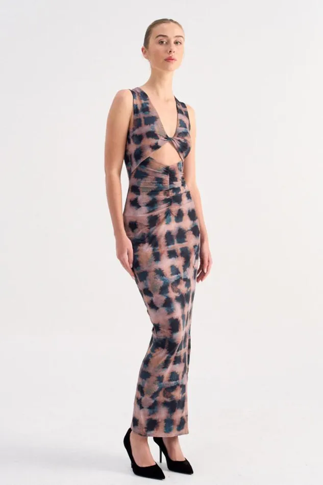 Shop SUBOO Dresses Shibori Sleeveless Reversible Twist Front Maxi