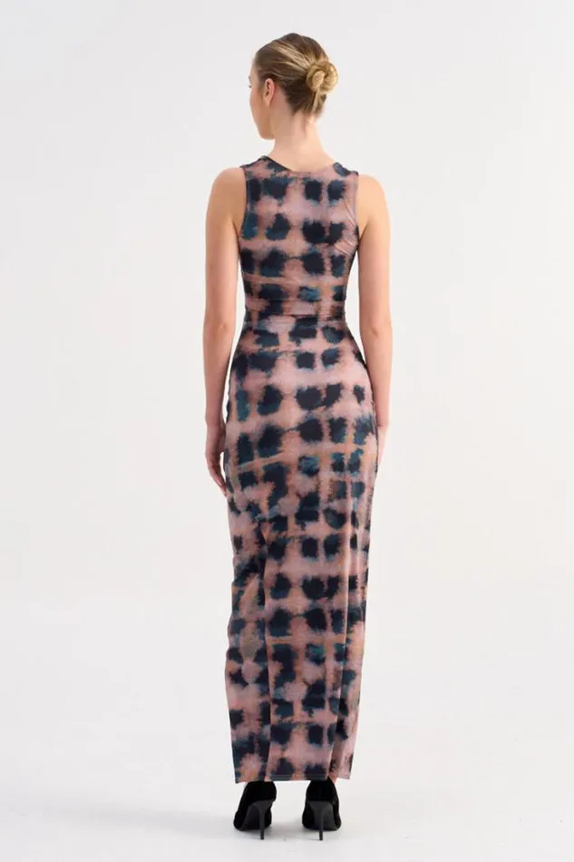 Shop SUBOO Dresses Shibori Sleeveless Reversible Twist Front Maxi