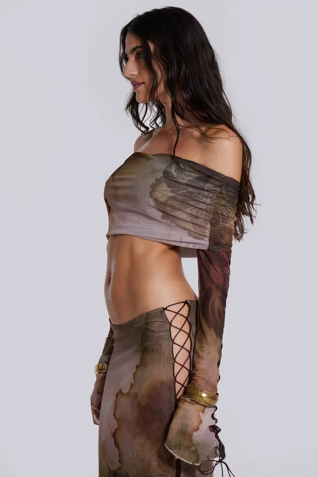 Shop Valerie Lace Up Top Tops Jaded London Women