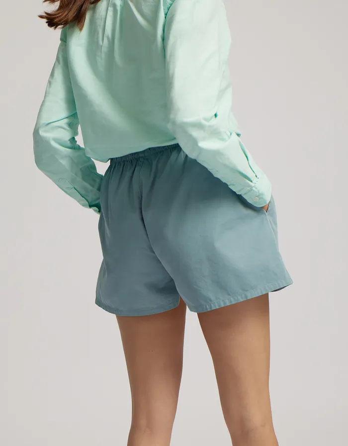 Shorts Colorfulstandard Women Women Organic Twill Shorts 8211 Steel Blue