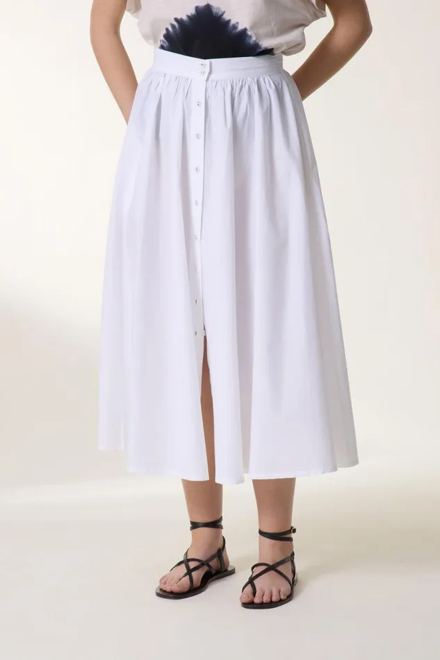 Skirts and Shorts Women Leon and Harper Jeremiah Pl2 Skirt White