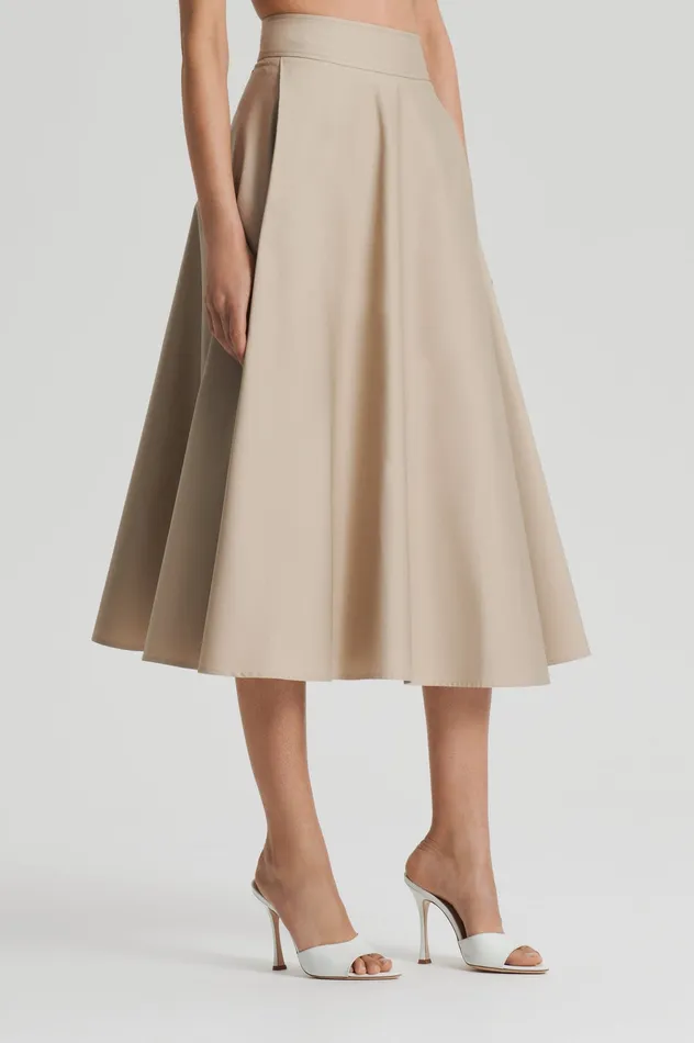 Skirts Women COTTON PLEAT FRONT SKIRT TRENCH Scanlan Theodore Skirts Women COTTON PLEAT FRONT SKIRT TRENCH Scanlan Theodore