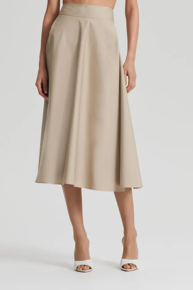Skirts Women COTTON PLEAT FRONT SKIRT TRENCH Scanlan Theodore Skirts Women COTTON PLEAT FRONT SKIRT TRENCH Scanlan Theodore