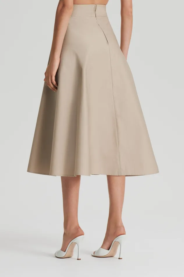 Skirts Women COTTON PLEAT FRONT SKIRT TRENCH Scanlan Theodore Skirts Women COTTON PLEAT FRONT SKIRT TRENCH Scanlan Theodore