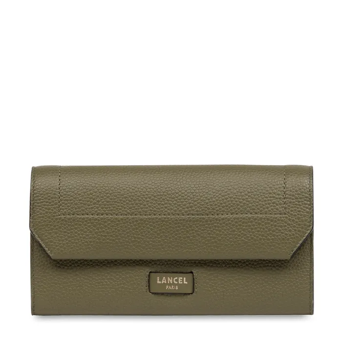 Slim Flap Wallet Dark Khakidark Khaki Women Lancel Wallet